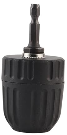 y Práctico, Rápido y Estable, de Portabrocas sin Llave de Tamaño Pequeño 3/8-24UNF, 0,8 Mm-10 Mm con Adaptador de Vástago Hexagonal de 1/4 '' para Eje de 9,3 Mm, material: