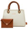 Borsa Liu-jo Manhattan Satchel S cream/bran BS25LJ55 AA5163 E0058 Piccola