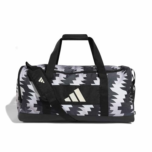 adidas Unisex adidas TIRO Graphic Duffel Bag, Grey Four/Off White, One Size