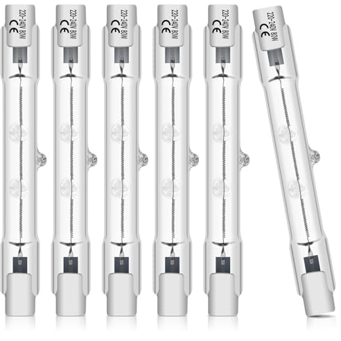 BROTOU 6 Stück R7s Halogenstab 78mm 80W Dimmbar Halogen Leuchtmittel R7s Warmweiß 3000K 3300LM 230V J78 Halogen Fluterlicht für Arbeitsleuchten, Landschaftsleuchten,Stehleuchten
