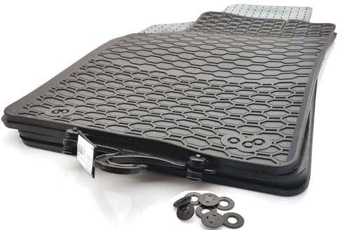 Gummimattor för Fiat 500 och Fiat Panda gummimattor set original kvalitet golvmattor 4 delar allväder halkfria skyddsmattor svart