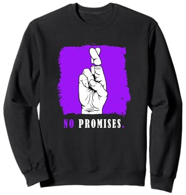 Color Morado No Promises Purple Graphic Sudadera