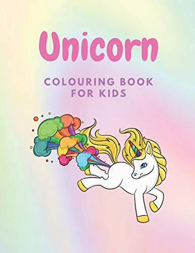 Unicorn Colouring Book: For kids of all ages and adults alike. Hours of relaxing colouring fun for all. Simple unicorn designs. Uk Edition. Multi colour pastel shades design