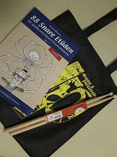 88 Snare Etüden für große und kleine Drumsetstarter: Vol. 1 mit CD. Alle Etüden auch mit Stickings für Linkshänder