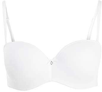 LASCANA Multiway-BH Bügel, mit Abnehmbaren, Normalen und Transparenten Trägern Reggiseno Senza Spalline, Bianco (White 140), 5D (Taglia Produttore: 90D) Donna