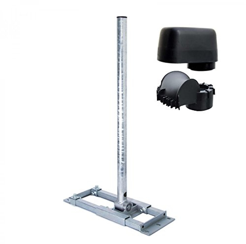 PremiumX Deluxe X130-48 Dachsparrenhalter 130 cm Mast Ø 48 mm SAT Dach-Sparren-Halterung inkl. Mastkappe mit Kabel-Durchführung
