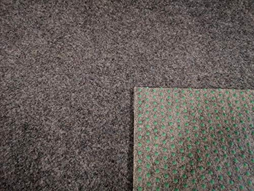 Rasenteppich Kunstrasen Premium grau Velours Weich Meterware, verschiedene Größen, mit Drainage-Noppen, wasserdurchlässig (400x250 cm)