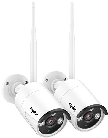 SANNCE Telecamera IP WiFi per Sistema di Sicurezza di Sorveglianza 3MP 2 Fotocamera Wireless IP66 Impermeabile Esterna Rilevamento del Movimento