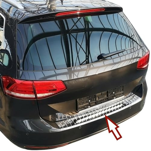 RECAMBO Ladekantenschutz Edelstahl kompatibel für VW Golf 7 Variant | 2013-2017 - Hochglanz poliert, Chrom Look - Styling und Schutz für die Stoßstange