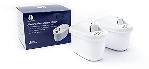 SMARTPH Replacement Filter x 2 | Alkaline Jug Replacement Cartridges | Brita Maxtra compatable | Water Purifier | Plastic BPA Free | Purification System | Filtered ionized Aqua Plus