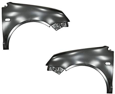 DM Autoteile 109367 Kotflügel SET rechts+links vorne mit Blinkerloch kompatibel für VW Polo 01-05
