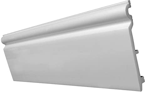 Decosa Sockelleiste SK140-10 Leisten à 2 m Länge =20 m - Fußleiste in Weiß - Fußbodenleiste aus Styropor 14 x 140 mm - Stoßfeste Abdeckleiste