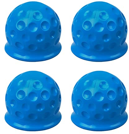 Asudaro Trailer Ball Abdeckkappe, 4Stück Auto Anhänger Abdeckung 50mm Anhängerkupplungsabdeckung Weiche Kunststoff Abdeckkappe universelle Schutzkappe für Anhängerkupplung Blau