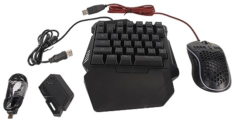 Convertidor de Teclado y Ratón Combo Función Gaming Use Plug and Play con GM86 Gaming Mouse y One Handed G7 Silent Keyboard, Soporte para PS3 4 5 para para Switch