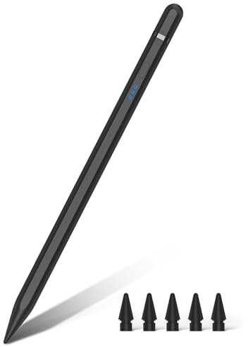 Pencil 1. Generation für iPad 2018-2026, 20 Mins mit USB C Schnellladung & Magnetische Absaugung, Stifte für Nintendo DS für iPad 11-6 Gen, Air 3-5/M2/M3/M4, Mini 5-7, Pro 11/12,9/13''M4 M5 (Black)