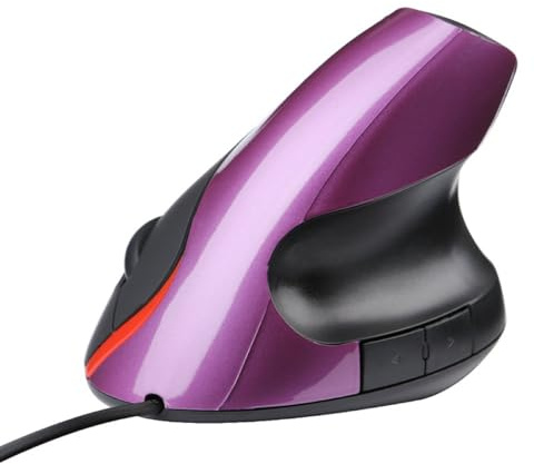 ulafbwur Ratón vertical ergonómico de oficina ABS 5 botones 1200 DPI Ratones ópticos para PC portátil