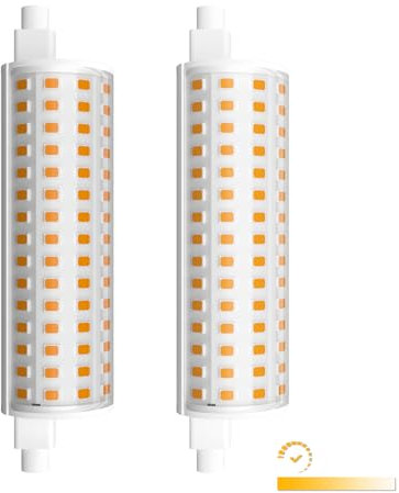 AIMEOKO R7S LED Lampen 118mm 13.5W Dimmbar Klar Warmweiß 2700 Kelvin, Ersetzt 100 Watt Halogen Glühlampen für Landschaft, Arbeit Sicherheit Bodenlampen, 2 Stück