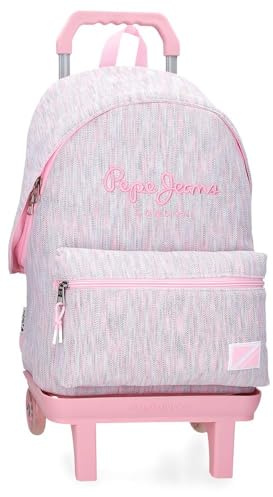 Pepe Jeans Miri Mochila Escolar, Rosa, 31x42x17,5 cms