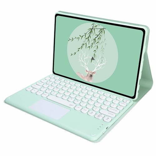 XFTeoux Keyboard Case for Amazon Table Fire HD 10/ Fire HD 10 Plus Case with Keyboard And Touchpad, Detachable Bluetooth Keyboard Case with Trackpad for Fire Hd 10 Tablet,Green