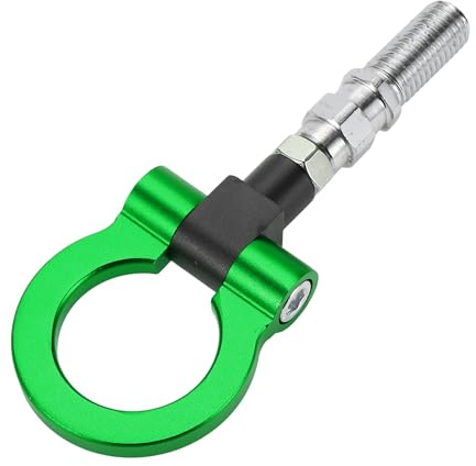 Hihaha Gancio di Traino/Gancio di Traino Anteriore Universale per Auto/Anello Gancio di Traino Rotante in Metallo Resistente 19cm 2mm 1 pezzo Verde