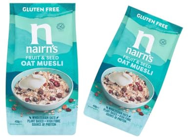 Fruit & Seed Oat Muesli, Wholegrain, Plant Based, High Fibre, 450g, Pack of 2