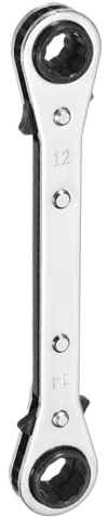 QUARKZMAN Chiave a cricchetto reversibile a doppia scatola 4 in 1 180 gradi