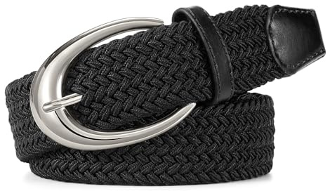 WERFORU Flechtgürtel Stretchgürtel damen Stoffgürtel für Damen Herren Unisex Elastischer Gürtel für Jeans Hosen
