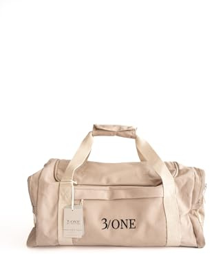 Premium Sporttasche beige medium funktional mit Schuhfach & Nassfach – nachhaltig & wasserabweisend für Sport & Reisen – Unisex Tasche mit Schultergurt & 11 Fächern, Gym Bag, Fitnesstasche