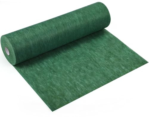 Vlies Tischläufer Grün 30 cm x 30 M, Tischband Für Hochzeit & Party | 30 G/M² Vlies, Zuschneidbar, Für Tischdeko, Geschenkverpackung, Diy, Waldstil, Geburtstage & Events