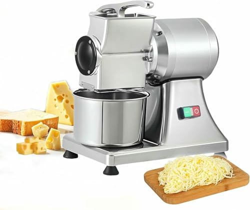 OJHGRDFV Rallador de Queso rotativo eléctrico, rallador de Queso eléctrico Profesional Comercial, Picador de Alimentos de Alta Resistencia para restaurantes, para Queso, Mantequilla, Pan