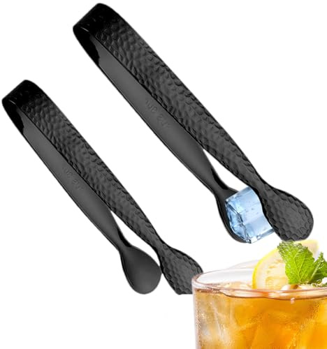 Zunishaone Tenazas Para Azúcar - 2 Piezas De Tenazas De Acero Inoxidable Para Bar | De Metal Para Cócteles,Para Rodajas De Limón Gelatina Bartender Amante Del Té Amante Del Café