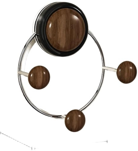 FACAIIO Gancho de puerta con ventosa para pared, resistente, sin taladro, para llaves, sombreros y ropa, paquete de 3 con cuentas de hierro y madera
