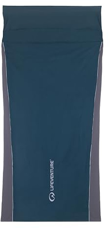 Lifeventure Ultimate - Forro para Saco de Dormir 100% algodón, sábana Ligera de Camping con Funda de Almohada y Control de olores Polygiene para Uso en Sacos de Dormir, albergues y cabañas | 433 g