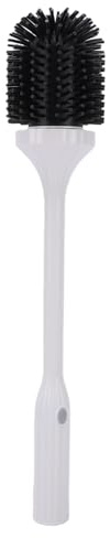 Cryfokt Escobilla de Inodoro Eléctrica, Escobilla de Inodoro Eléctrica de Silicona Recargable con Soporte, Fregadora Versátil y Duradera para Baño, RV, Camping, Baño
