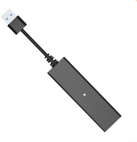 Hasaller VR Kamera Adapter USB 3.0 für PS VR Headset auf Konsole Anschluss Schwarz ABS Kunststoff Kompakt und Play Gaming Zubehör für PlayStation 5
