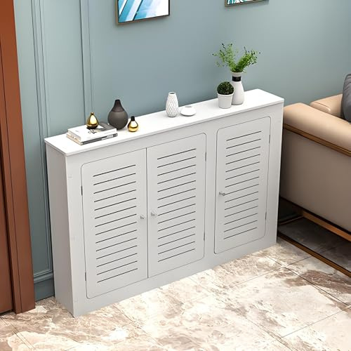 Modernt värmeskåp skydd kylarskydd med 3 dörrar perfekt för heminredning växtdisplay och Sto nizer 100 x 70 x 20 cm