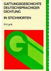 Hirts Stichwortbücher, Gattungsgeschichte deutschsprachiger Dichtung: Lyrik. Vom Barock bis zur Romantik