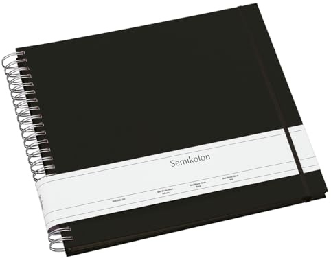 Semikolon 352965 Spiral Album Maxi Mucho - 34,5x30 cm - Fotoalbum, 90 Seiten schwarz, Fotobuch, black schwarz
