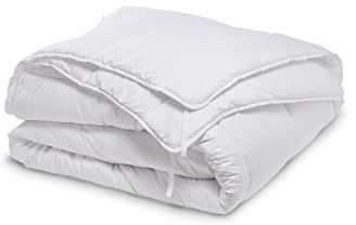 Bleu Calin Couette 4 Saisons 200 x 200 cm - 3 en1 : Chaude hiver, Légère été, Tempérée mi-saison - Fabriquée en France, Enveloppe Microfibre, Blanc