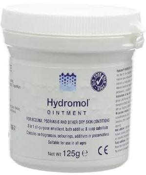 Hydromol Emollient Ointment for Eczema, Psoriasis & Dry Skin, 125 g | Seals in Moisture, 3-in-1 All-Purpose Emollient, Bath Additive & Soap Substitute, Fragrance-Free, All Ages