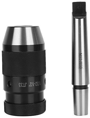 Schnellspannbohrfutter-Adapter, Zylinderschaft-Dorn Selbstspannendes CNC-Bohrfutter Schnellwechsel-Adapter-Umrüstwerkzeug mit MT2-Morsekegel für CNC-Dreh-/Fräsbohrmaschinen(1/32''-1/2'')