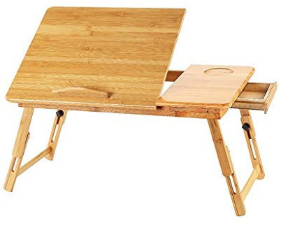 Deakj Notebook-Tisch, Klappbett Tisch Groß Mit Schublade Höhenverstellbar Benutzt for Studentenwohnheim (Color : M)