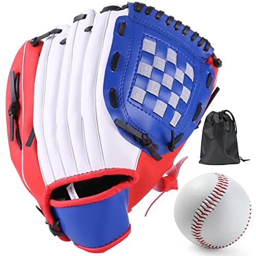 LeapBeast Guanti da Baseball, Brocca Softball Guanti con Morbido Baseball, Solido PU Ispessimento Left Hand Guanti per Bambini/Ragazzi/Adulti Professionale Baseballs Guanto