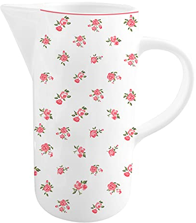 Krug weiß kleine rosa Rosen Porzellan 1 Liter