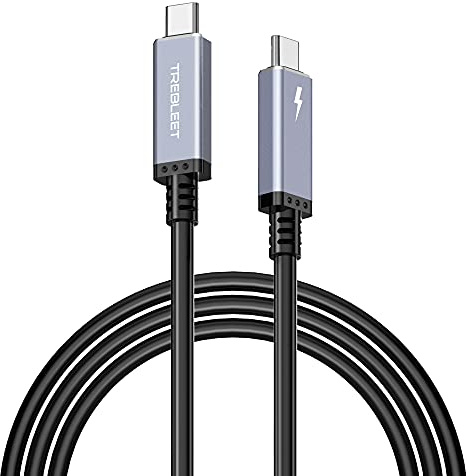 TREBLEET 8.2ft (2.5m) 40Gbps USB4 Cable Compatible with Thunderbolt 5, Thunderbolt 4 & 3,100W,5K@60Hz, Compatible with Thunderbolt 3 (USB C) Hub, Adapter, eGpu, 20V/5A