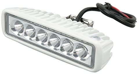 Lampe de Travail à LED pour Bateau, 12V à 24VDC Lampe de Travail à LED pour Bateau IP67 étanche à la Lumière Vive Antichoc pour éclairage Extérieur de Voitures Yachts (Lumière blanche)