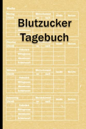 Blutzucker Tagebuch: Klein und Kompakt Diabetes Notzibuch - Pocket A6 - Geschenke für Diabetiker - Platz für 1 Jahr (52 Wochen)