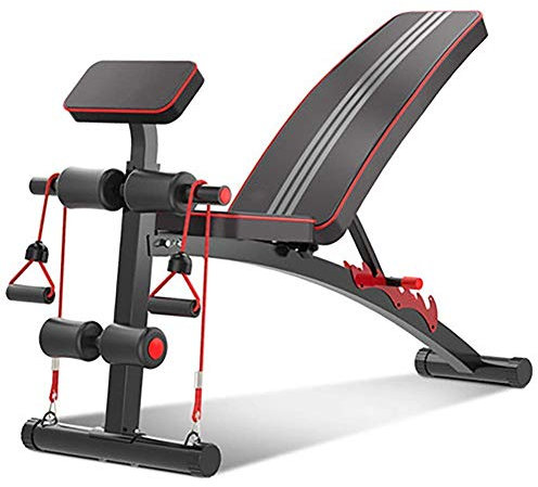 Hantelbank, Trainingsbank, Hantelbank, Hantelbank, Rückentisch, Multifunktions-Hantelbank, verstellbare Hantelbank, Fitnessstudio, Übungsbank, Schwarz, B