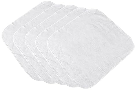 Veemoon 5pcs Cotton Steamer Cloth Reusable Non-Stick Steamed Bun Pad Gauze Filter Kitchen Steamer Liners Baking Pastry Mat Drawer White