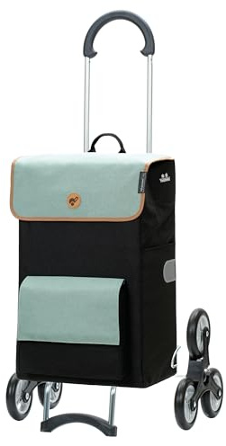Andersen Einkaufstrolley - klappbar - 56 Liter - Treppensteiger | mit Kühlfach - belastbar 40 kg - Stahlgestell - Trolley - Rad Ø 15 cm - Scala Shopper Solva mint